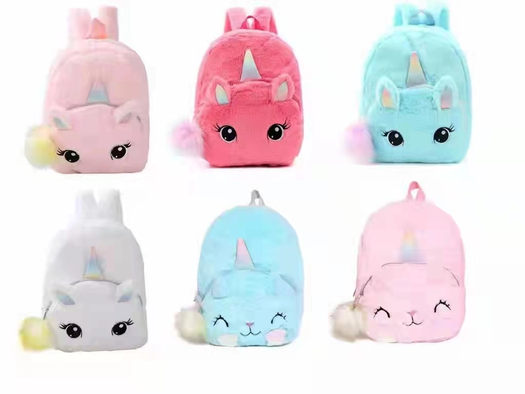 Hot Sale Soft Plush Big Eyes Student Large Capacity Unicorn Backpack School Bags for Girls Backpack School Backpacks