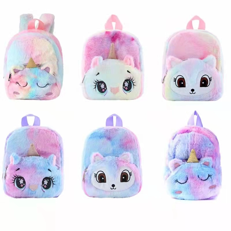 Hot Sale Soft Plush Big Eyes Student Large Capacity Unicorn Backpack School Bags for Girls Backpack School Backpacks