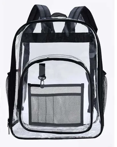 Clear PVC Backpack Waterproof School Transparent Bookbags Children Schoolbag