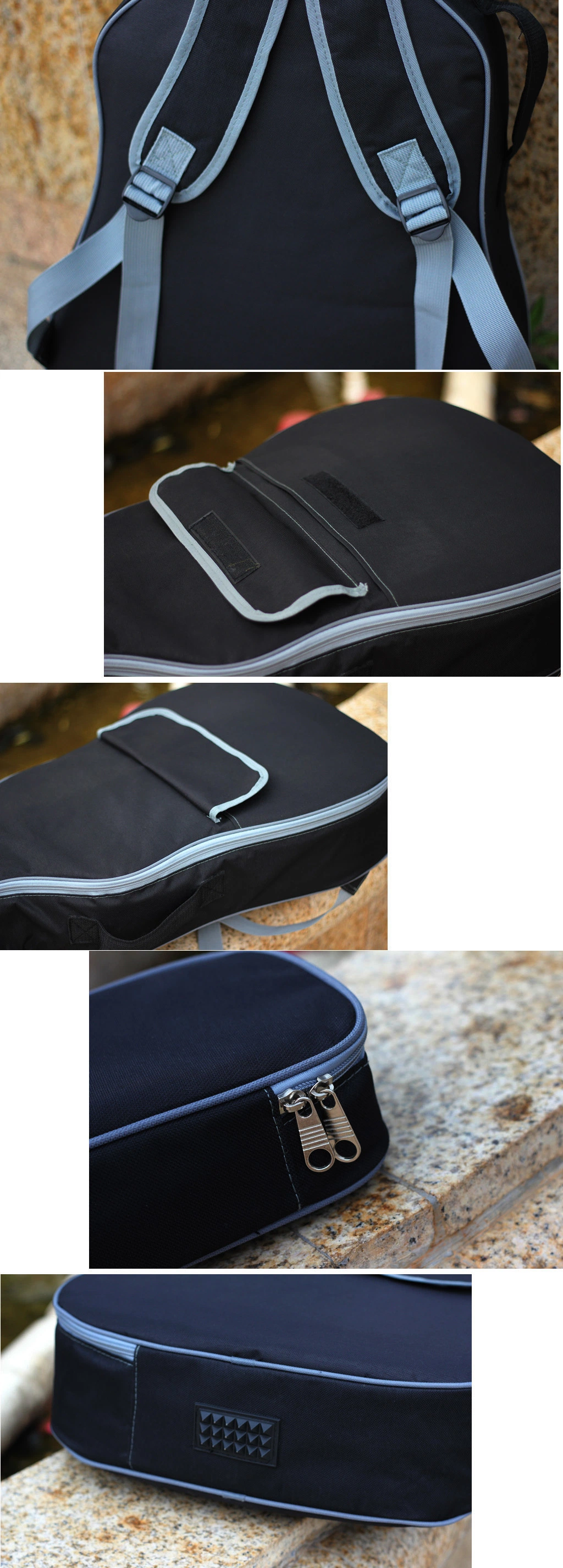 Factory Customized Classical Acoustic Guitar Parts Black Luxury 8mm Thickness Sponge 600d Oxford Cloth Waterproof 40inch 41 Inch Guitar Bag