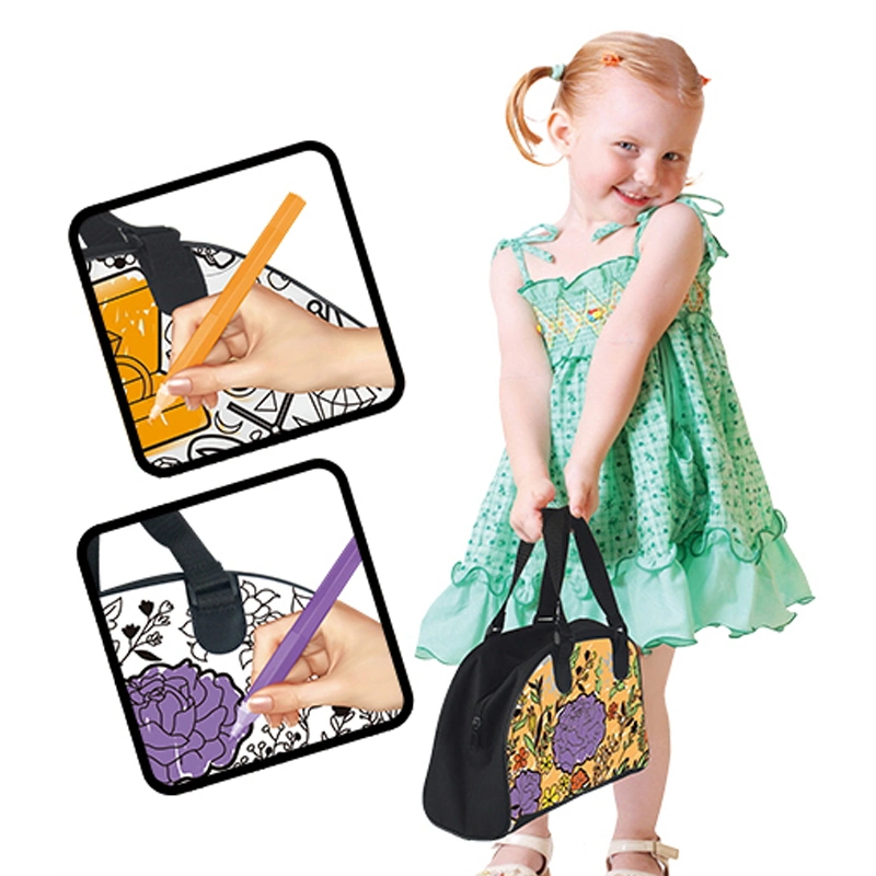 DIY Changed Spotted Color Washable Children&prime;s Handbag High Quality Washable Kids Fashion Painting Doodle Bag Coloring Toys