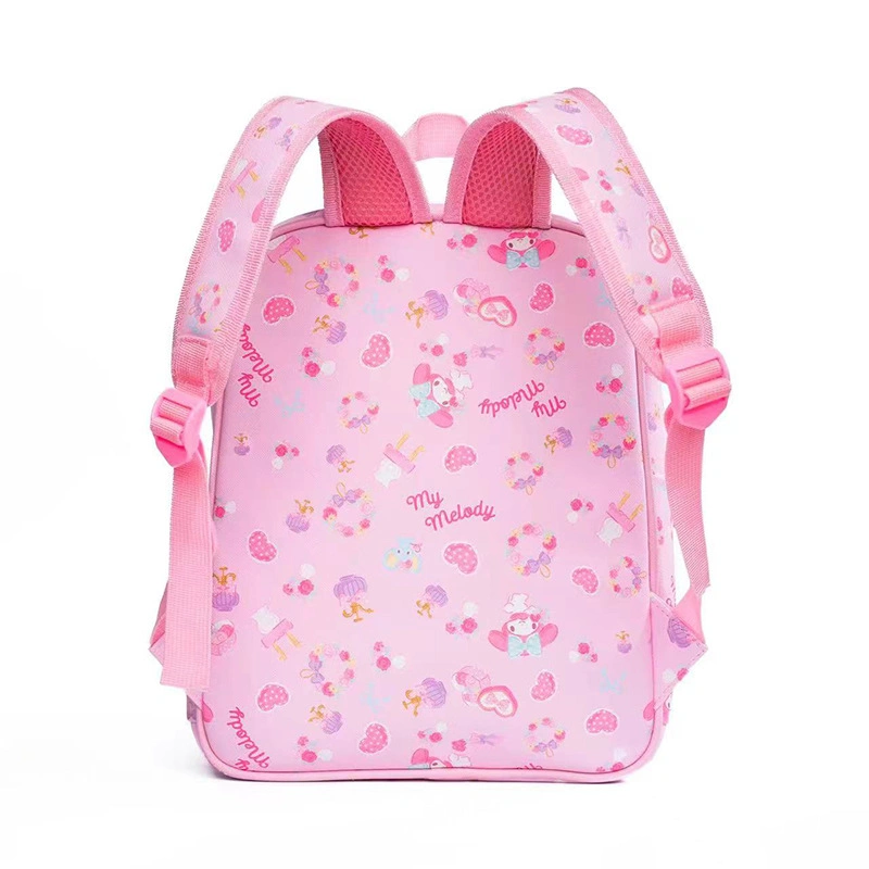 Sanrio Kuromi Leather School Bags Light and Transparent Backpack for Children