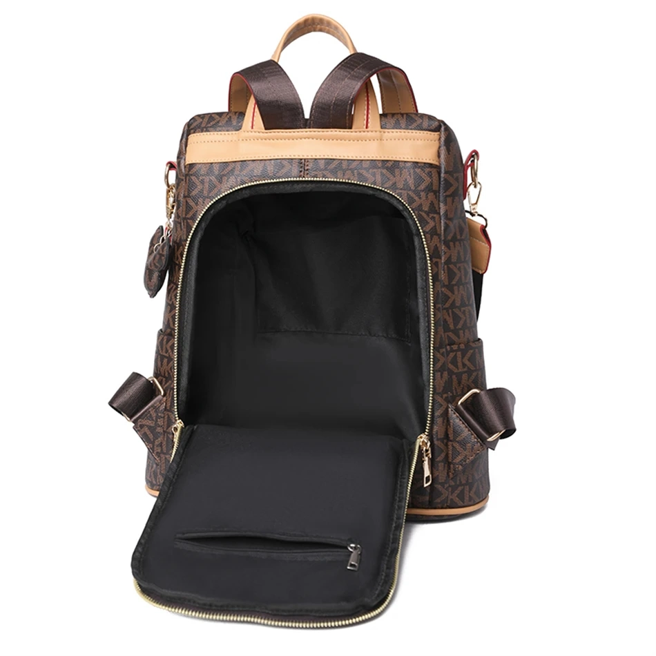 Fashion Women&prime;s Brand Backpack Large Capacity Travel School Bag Shoulder Bags for Teenagers Girls Ladies Anti-Theft Backpack