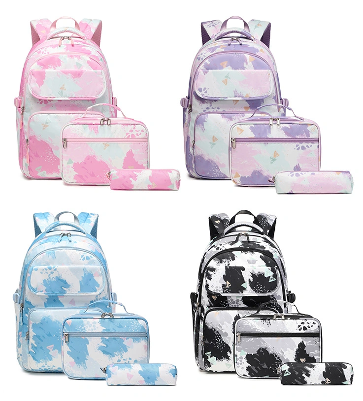 3PCS Set Primary Double Shoulder Girls Children Child Kids School Students Schoolbag Bag Pack Backpack (CY5862)