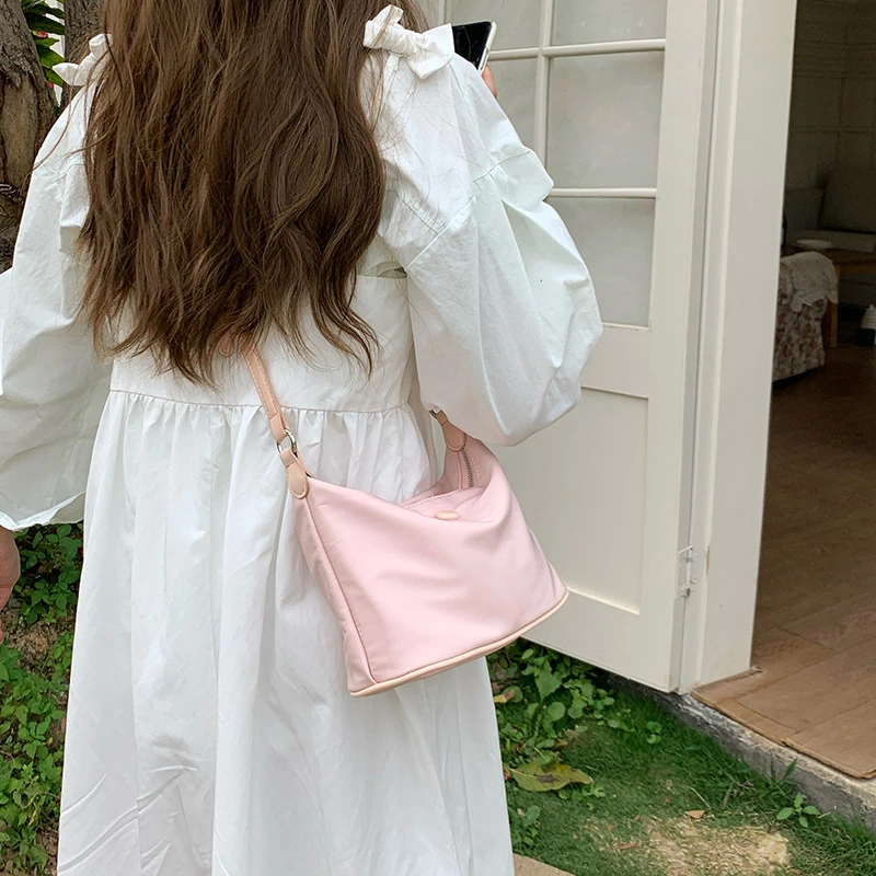 Spring and Summer Light Weight Waterproof Nylon Oxford Cloth Korean Ins Style Dumpling Armpit Shoulder Messenger Small Female Bag