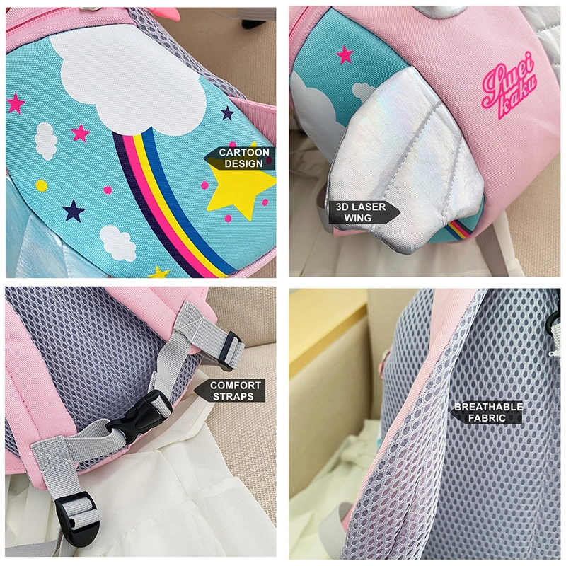 Kindergarten Backpacks for Girls Kids Toddler Children Unicorn Anti Lost Backpack