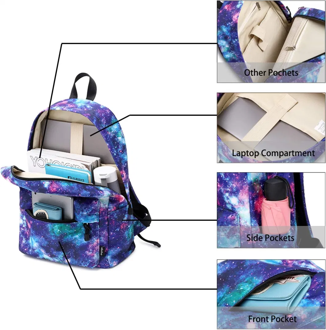 Lightweight School Backpack, Large Capacity Casual College Bookbag for Men Women Teen Girls Boys