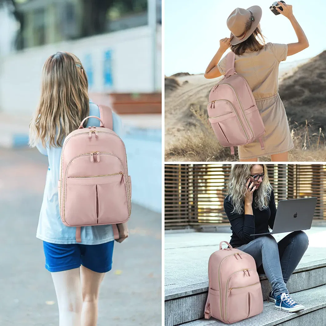 OEM ODM Laptop Backpack for Women Fits 15.6&prime;&prime; Computer with USB Charging Port Book Bag