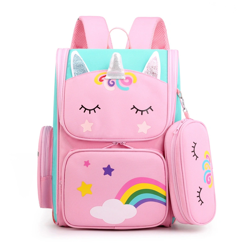 New Fashion Cartoon Mochila Escolar Unicorn Children&prime;s School Bags Backpack