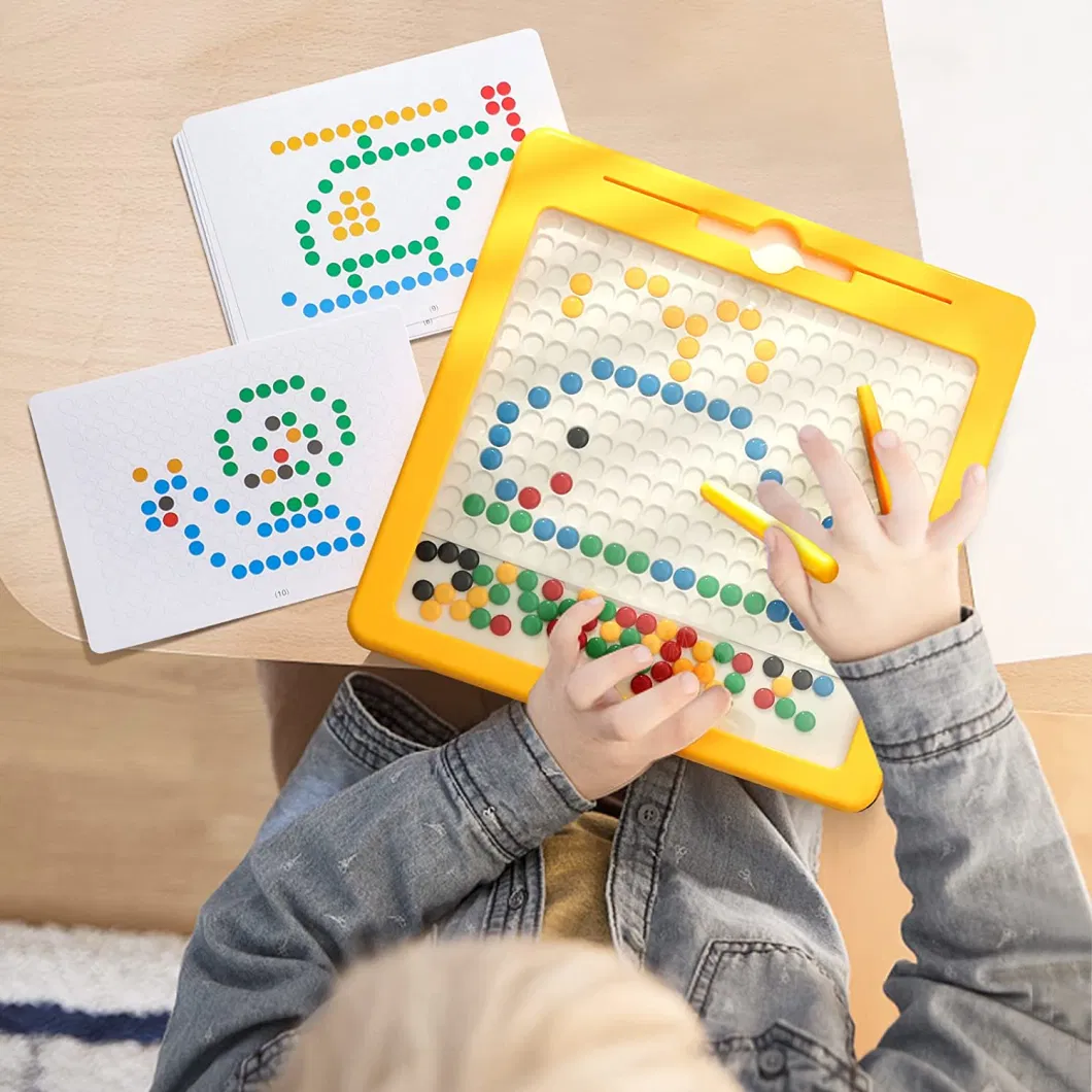 Indoor Colorful Doodle Board with Magnetic Pen &amp; Beads Toy