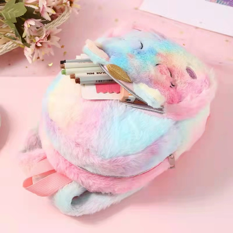 Hot Sale Soft Plush Big Eyes Student Large Capacity Unicorn Backpack School Bags for Girls Backpack School Backpacks