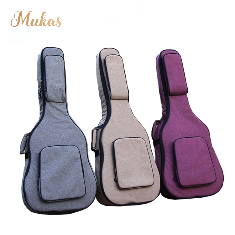 Factory Customized Classical Acoustic Guitar Parts Black Luxury 8mm Thickness Sponge 600d Oxford Cloth Waterproof 40inch 41 Inch Guitar Bag