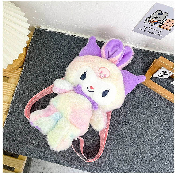 Customized Cartoon Kawaii Cinnamoroll Children&prime;s School Cute Stuffed Toys Bag Plush Backpack