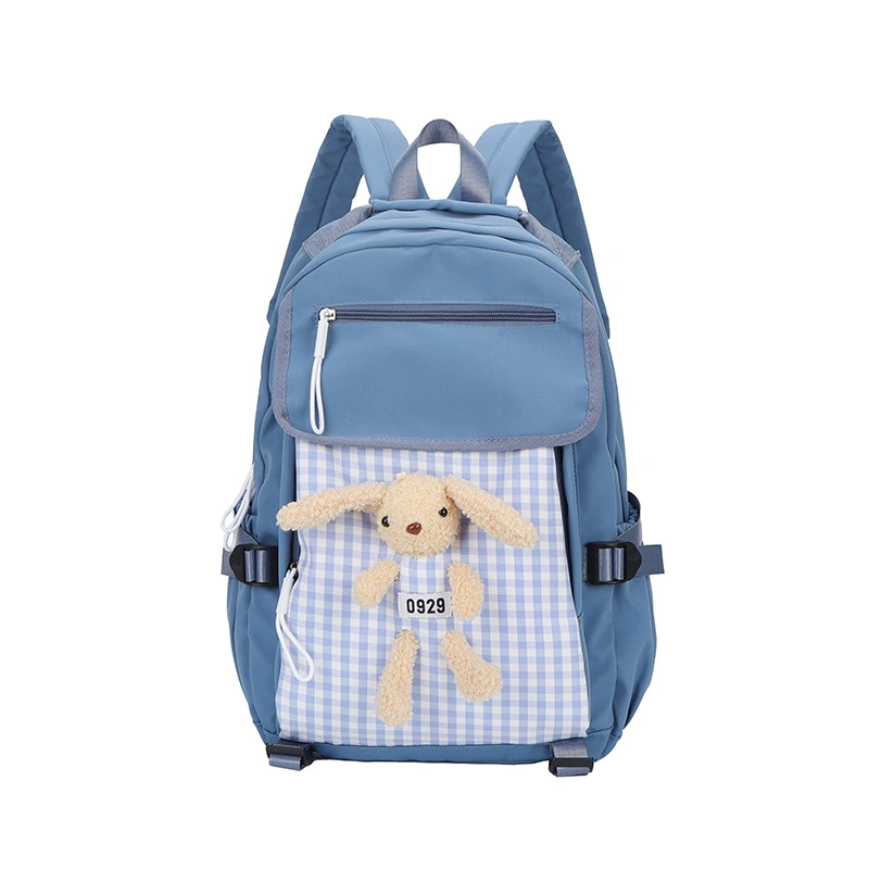 (WD6180) Long Ear Rabbit Cartoon Lady Primary and Secondary School Students School Bag Double Shoulder Backpack Travel Leisure Backpack