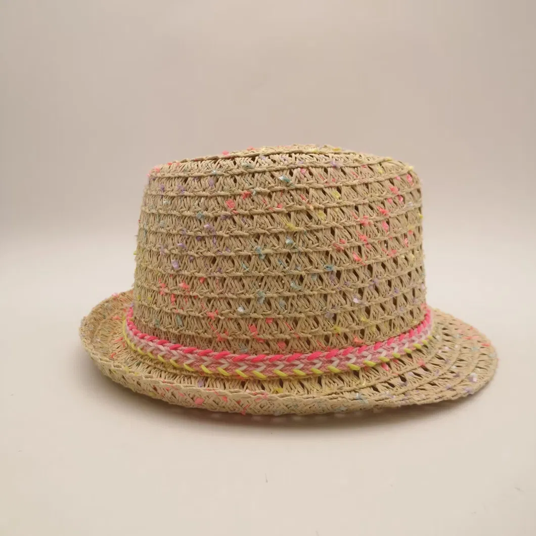 Women&prime;s Cap Summer Colorful Casual Hollow out Straw Hat