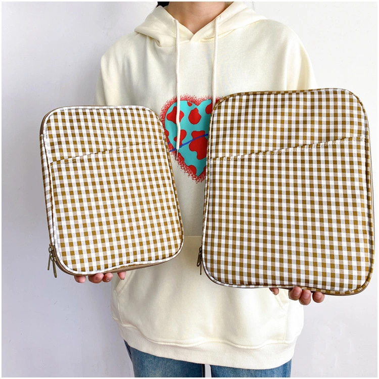 Wholesale Plaid iPad Computer Bag 13.2 Inch Tablet Protection Bag 15.6 Inch Notebook Storage Bag Inner Laptop Bag