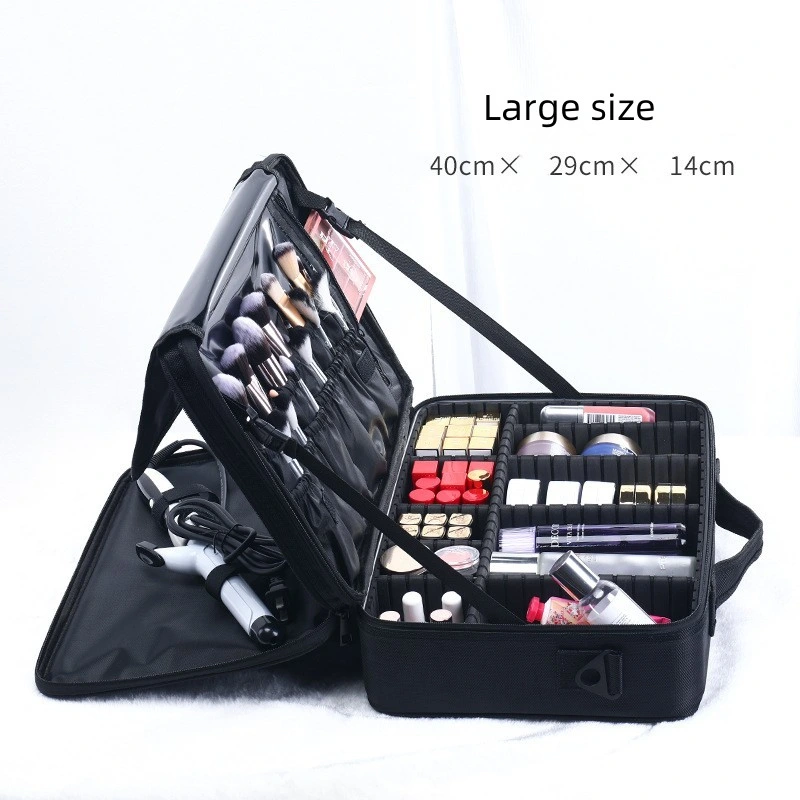 36-55L Oxford Cloth Professional Cosmetic Makeup Train Case Bag