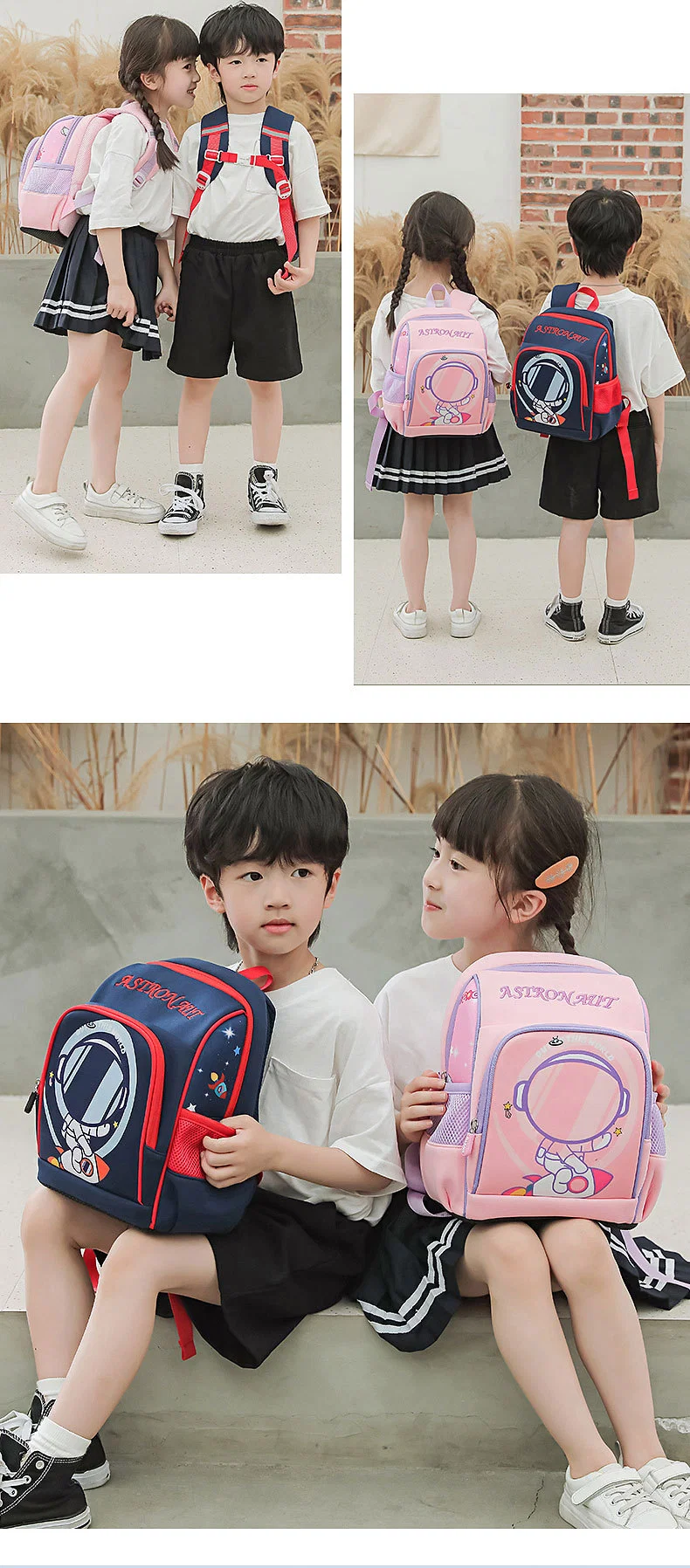 OEM/ODM Brand Good Price Astronaut Kids School Bag Anti-Lost Outdoor Play Child Backpack