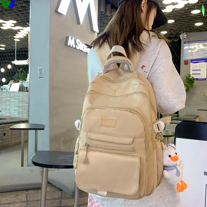 Wide Silver Brand New Backpack with Plush Toy Cheap for Sale in China