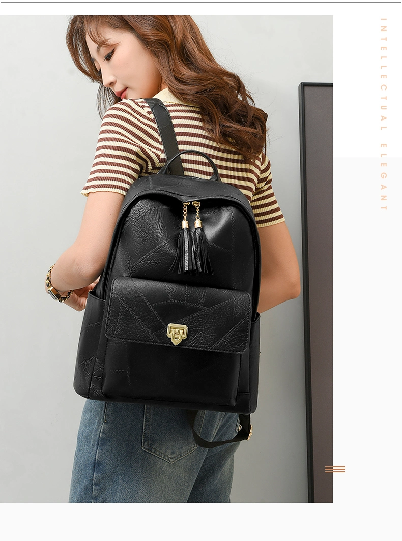 Factory OEM ODM Fashionable Classically Ladies Designer PU Leather Women Perfect Travelling Casual School Teenage Girls Students Popularly Lady Backpack