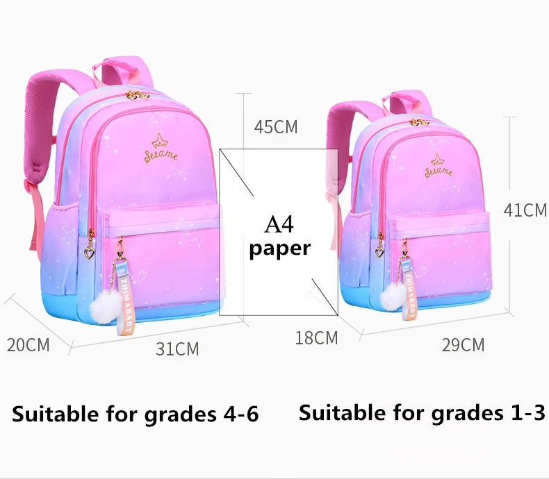 New Girl Backpack for School Backpacks Girls Nylon Orthopedic School Bags Children Primary Schoolbags Grade 1-6 Kids Mochila