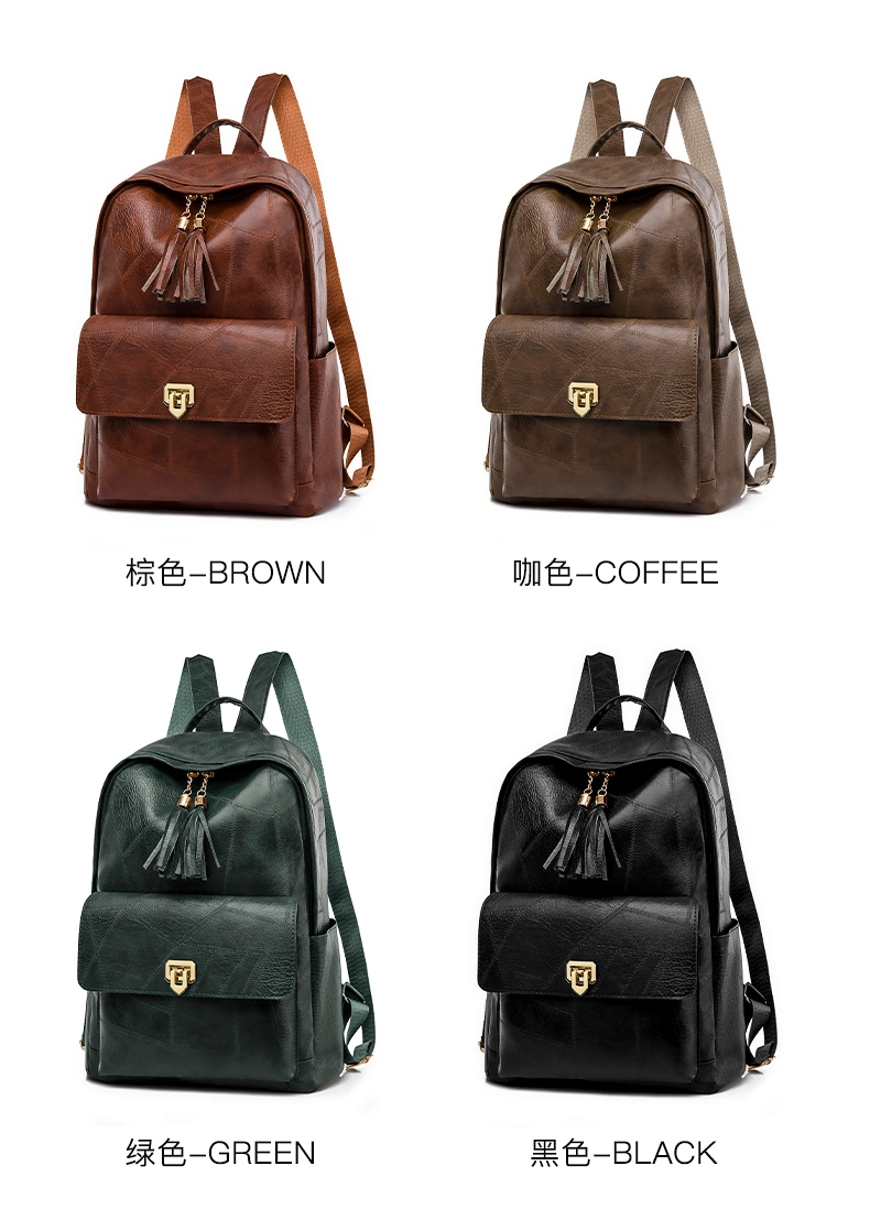 Factory OEM ODM Fashionable Classically Ladies Designer PU Leather Women Perfect Travelling Casual School Teenage Girls Students Popularly Lady Backpack