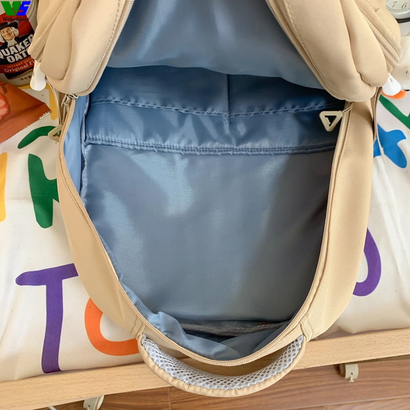 Wide Silver Brand New Backpack with Plush Toy Cheap for Sale in China