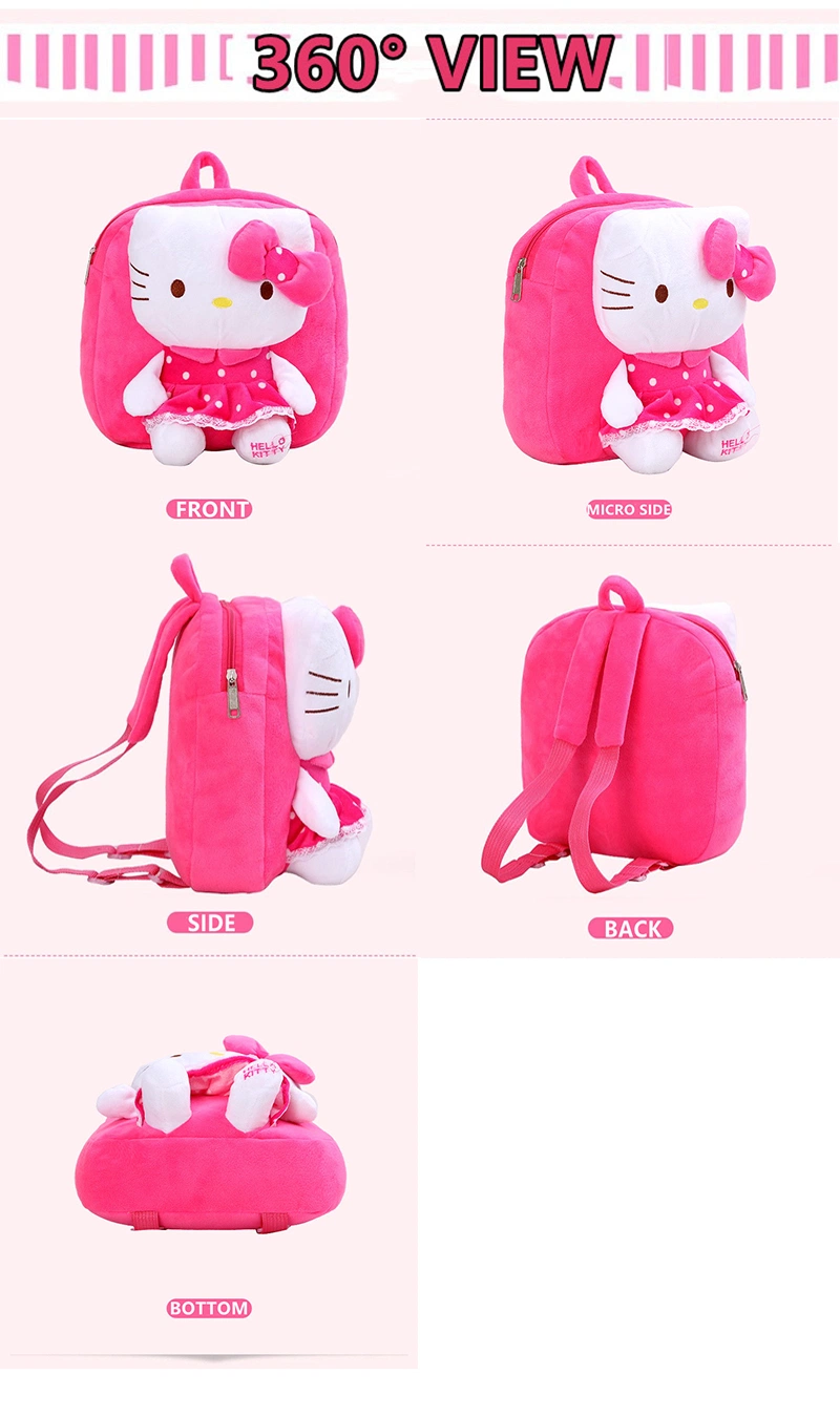 Hot Sale 3D School Bags Cat Animal Plush Backpack Boys Girls Toddler Children Kids Backpack