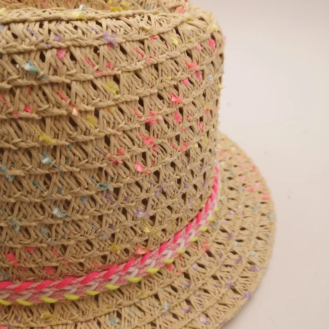 Women&prime;s Cap Summer Colorful Casual Hollow out Straw Hat