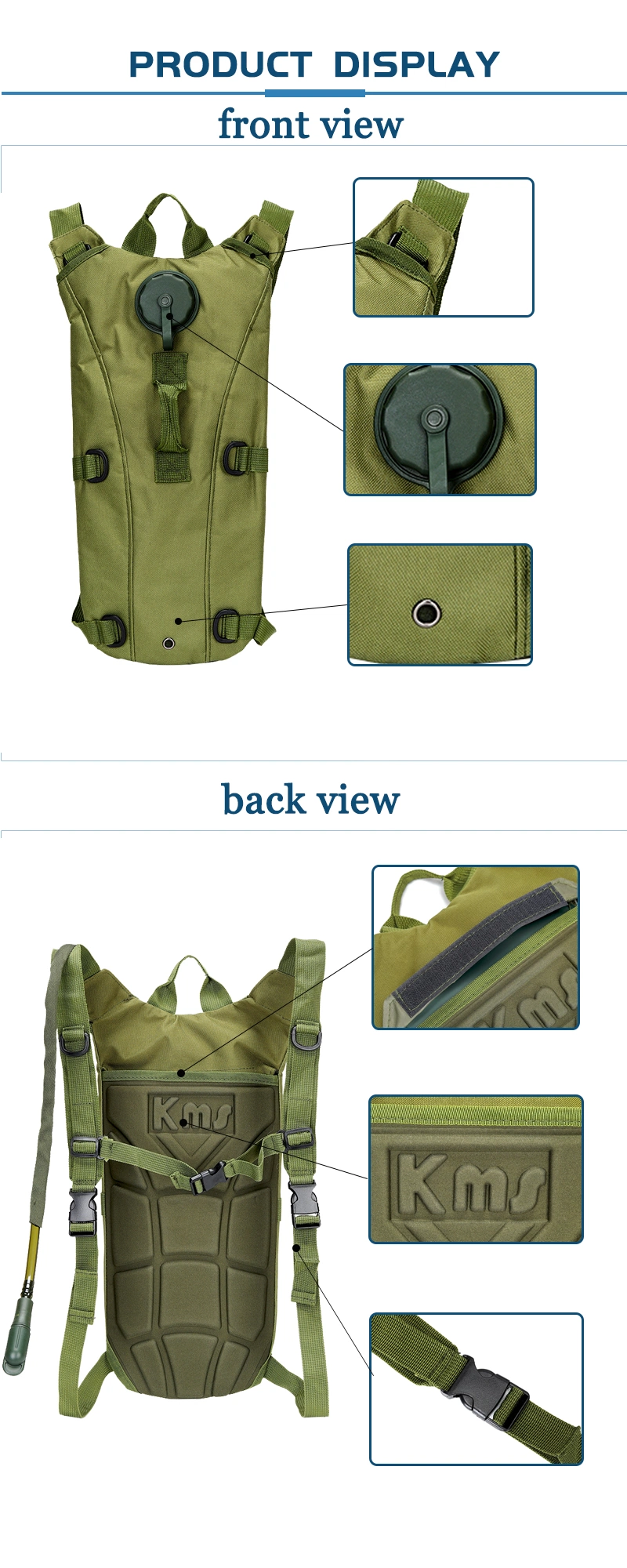 Double Safe Hydration Backpack Tactical Water Bag Military Equipment Army Outdoor Polyester