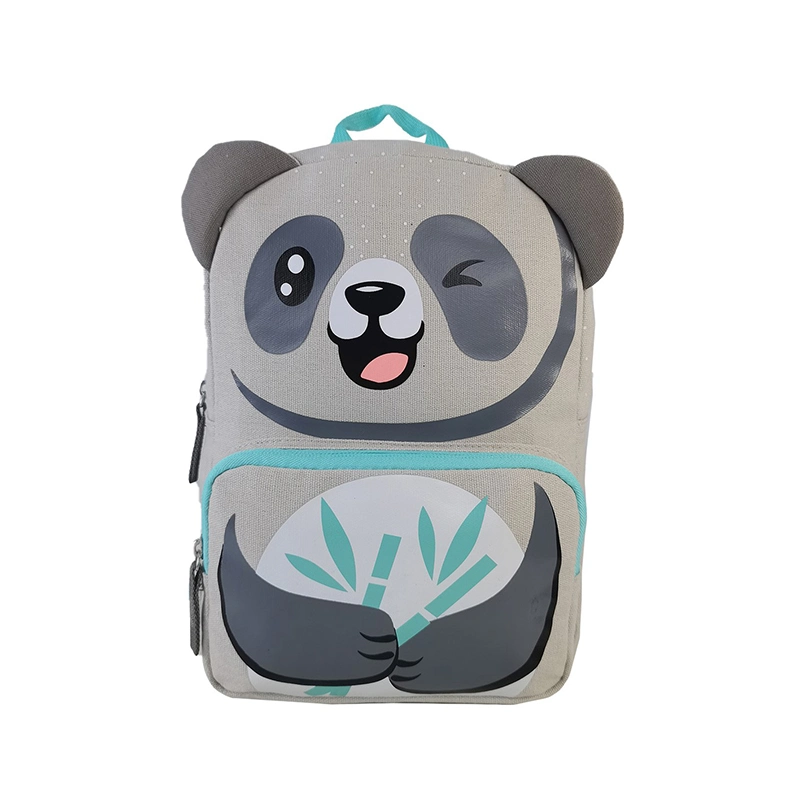 Soft Canvas 3D Cute Panda Animal Cartoon Kids Zoo Animal Shoulders Backpack