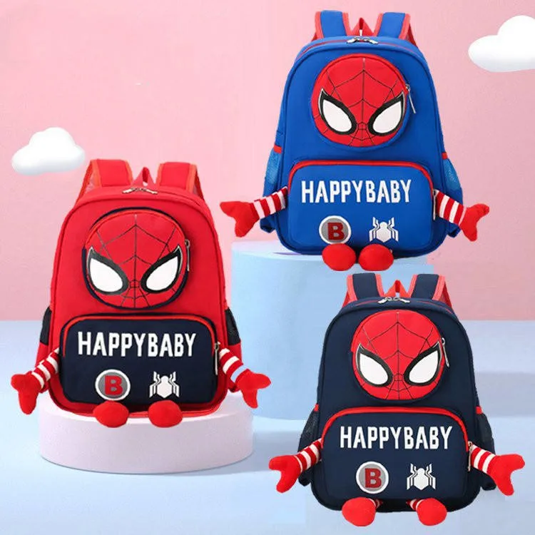 Waterproof Unisex Cartoon Spiderman Hot Selling Cute for Boy Girl Backpack