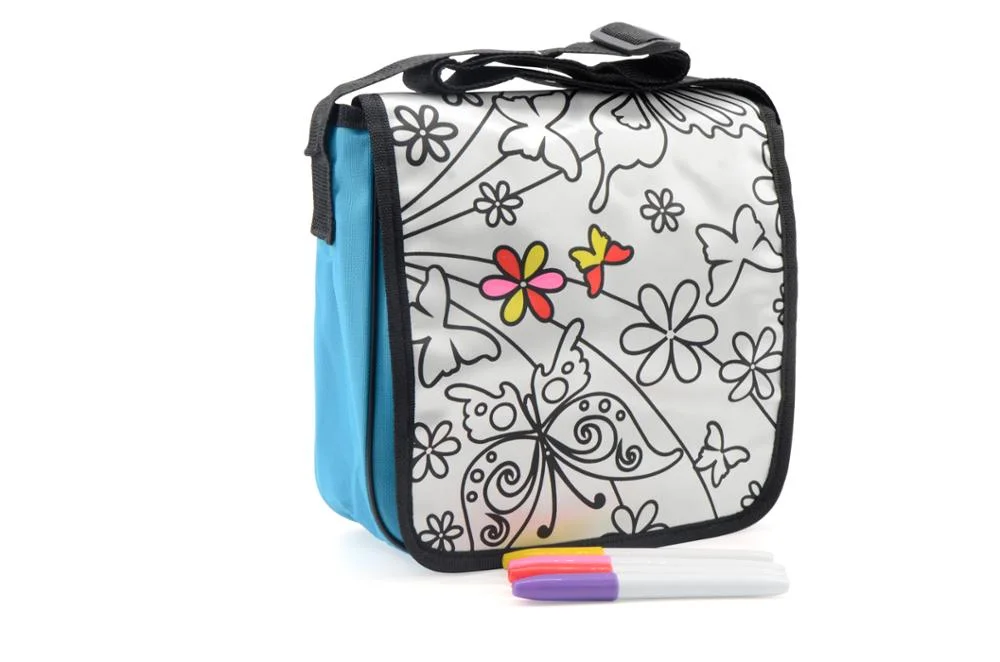 DIY High Quality Doodle Painting Coloring Funny Shoulder Kids Bag