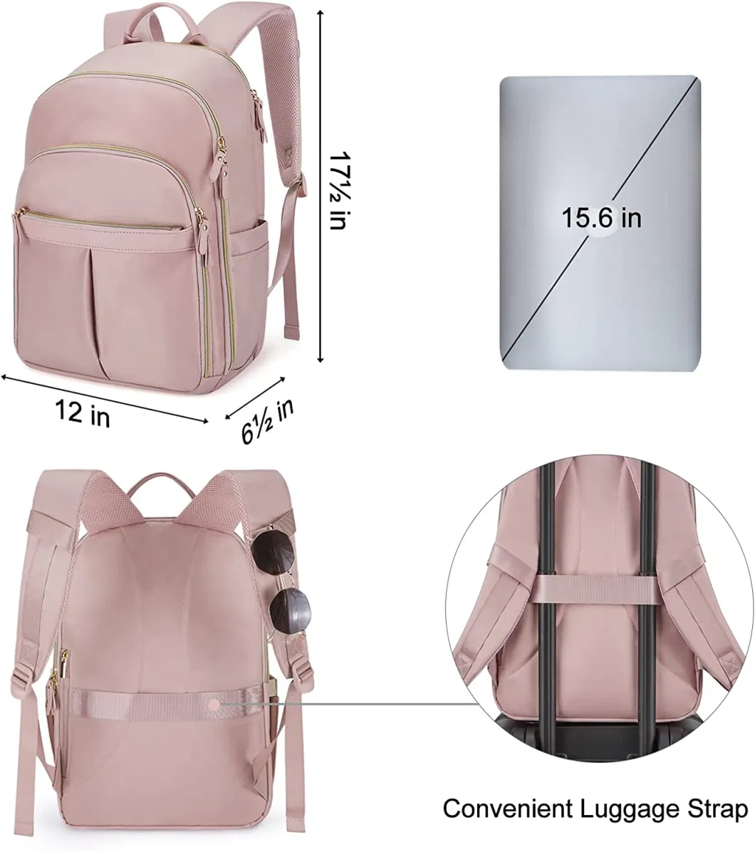 OEM ODM Laptop Backpack for Women Fits 15.6&prime;&prime; Computer with USB Charging Port Book Bag