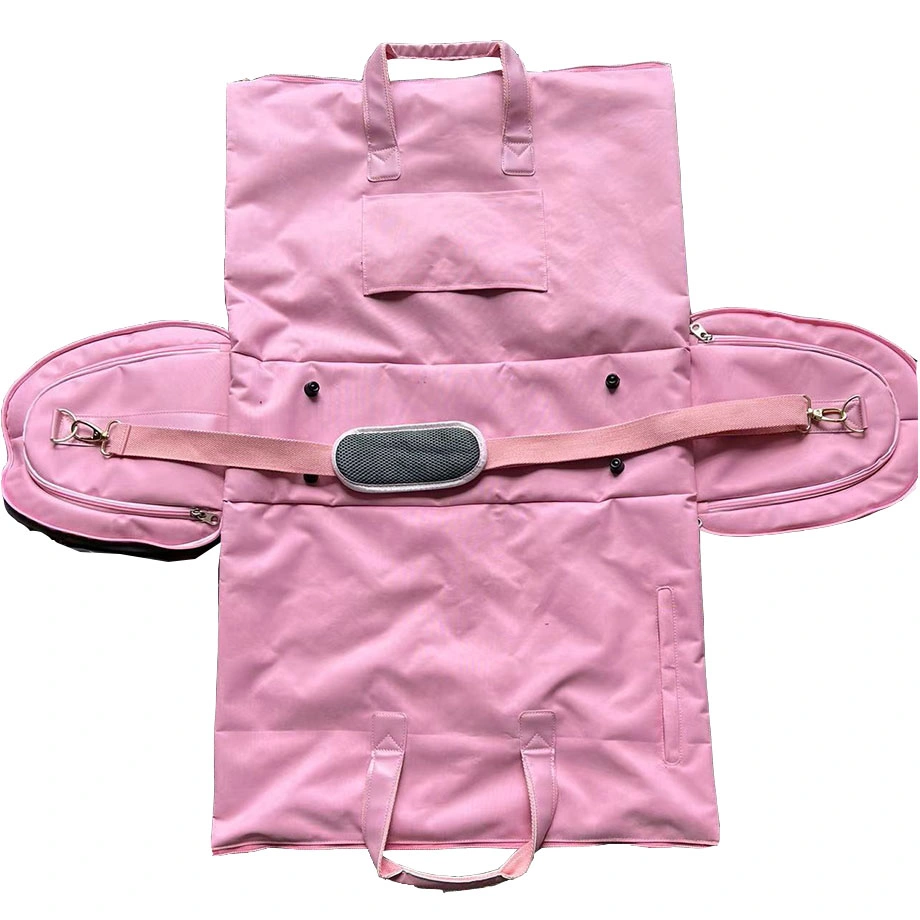 Foldable Garment Bags Custom Pink Durable Oxford Cloth Folding Suit Storage Bag