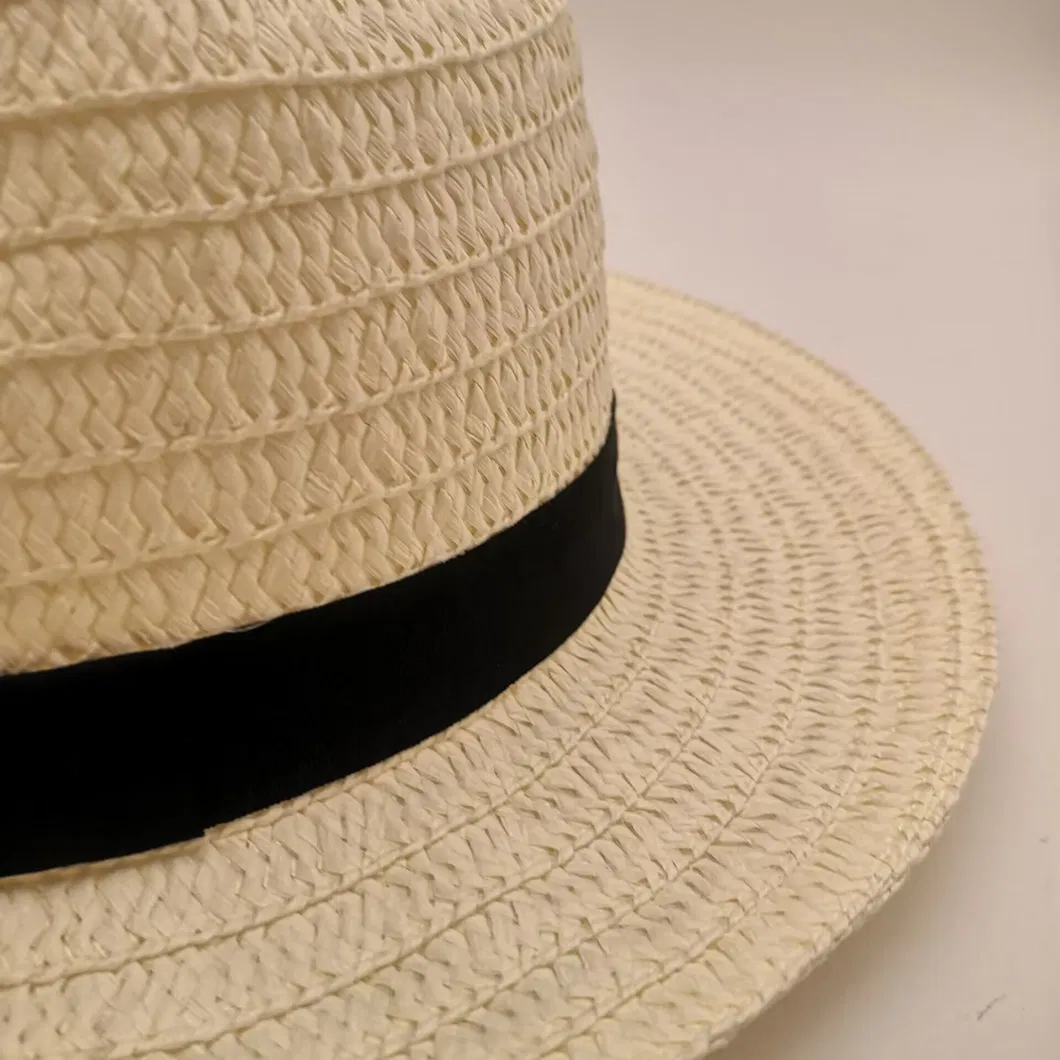 Adults Cap Hollow out Plus Polyester Fabric Strip Edging Straw Hat