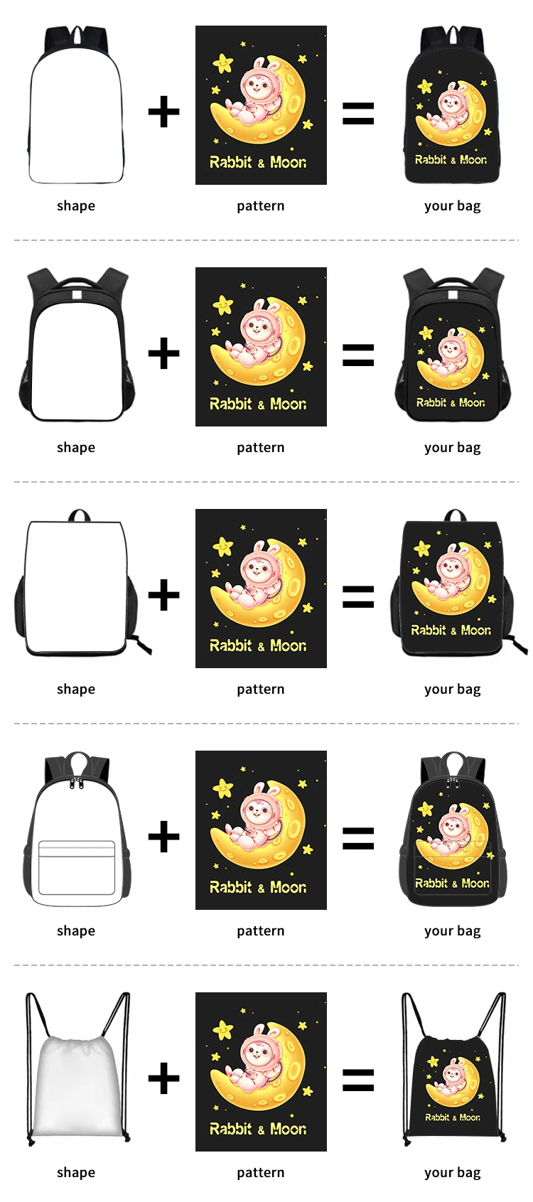 OEM ODM Custom Logo New Primary Cartoon Printed Backpacks for Girls