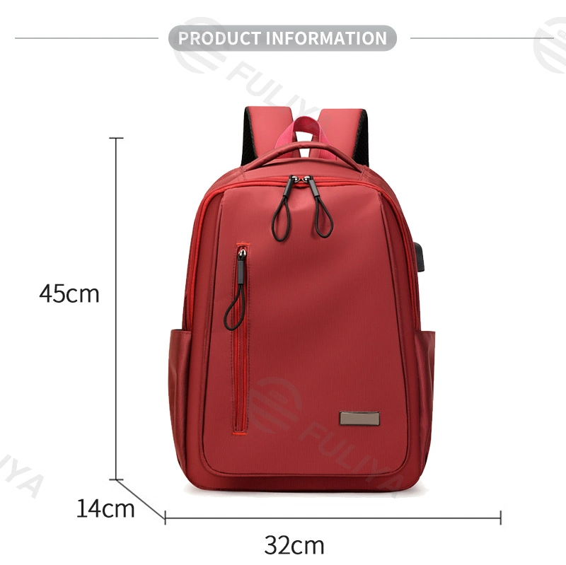 Fuliya Outdoor Travel Student Laptop Backpacks USB Charging Large Capacity Teenage School Backpack