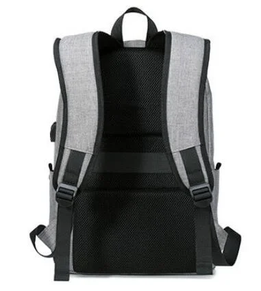 Fashion Polyester Gray Laptop Travel Gym High College School Backpack Teenager