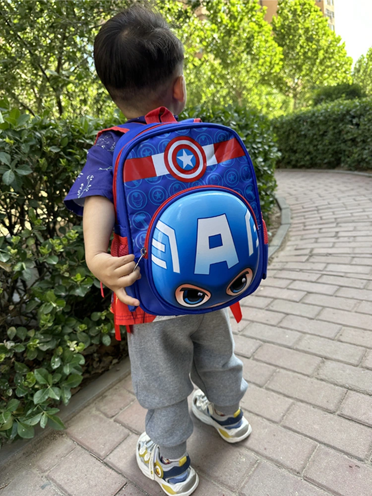 Children&prime;s Hard Shell Cartoon Cute Spider-Man Backpack for Elementary School Students