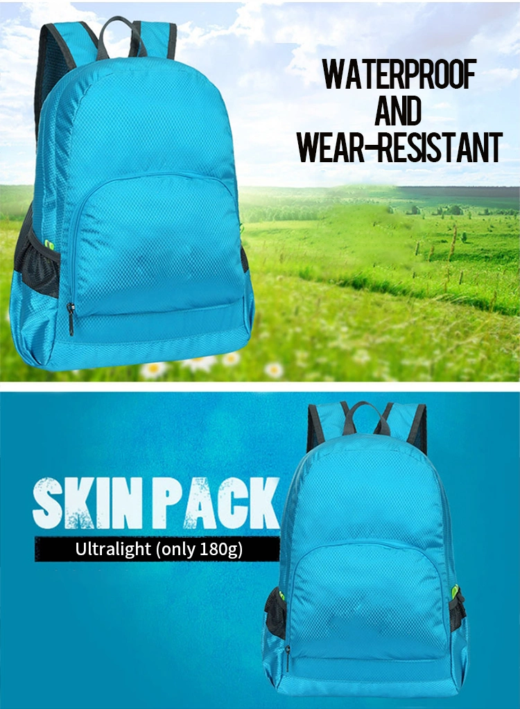 Large Capacity Foldable Backpack Waterproof Oxford Fabric Sports Backpacks for Women Men Super Light Outdoor Hiking Travel Bag