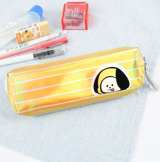 Cartoon Stripe Pencil Bag Laser Pencil Bag for School and Promotions Use