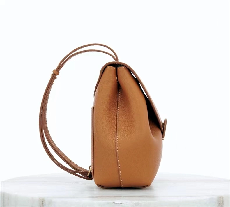 2023 Wholesale Vintage Fashion French Style PU Leather Ladies Shoulder Bag Backpack