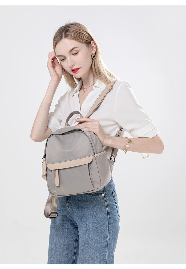 Oxford Cloth Backpack Female 2023 Spring/Summer Korean Mini Anti-Theft Backpack Foreign Style Easy to Take School Bag Leisure Travel Bag