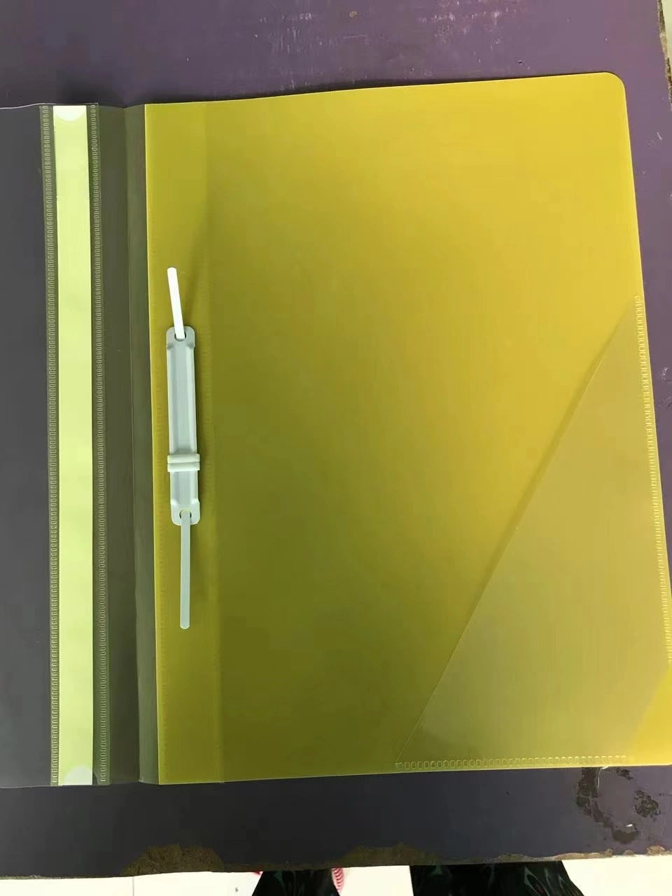 Us-Lw320A Plastic Office Business Report File Management Cover Folder with 2 Hole Binder Clip