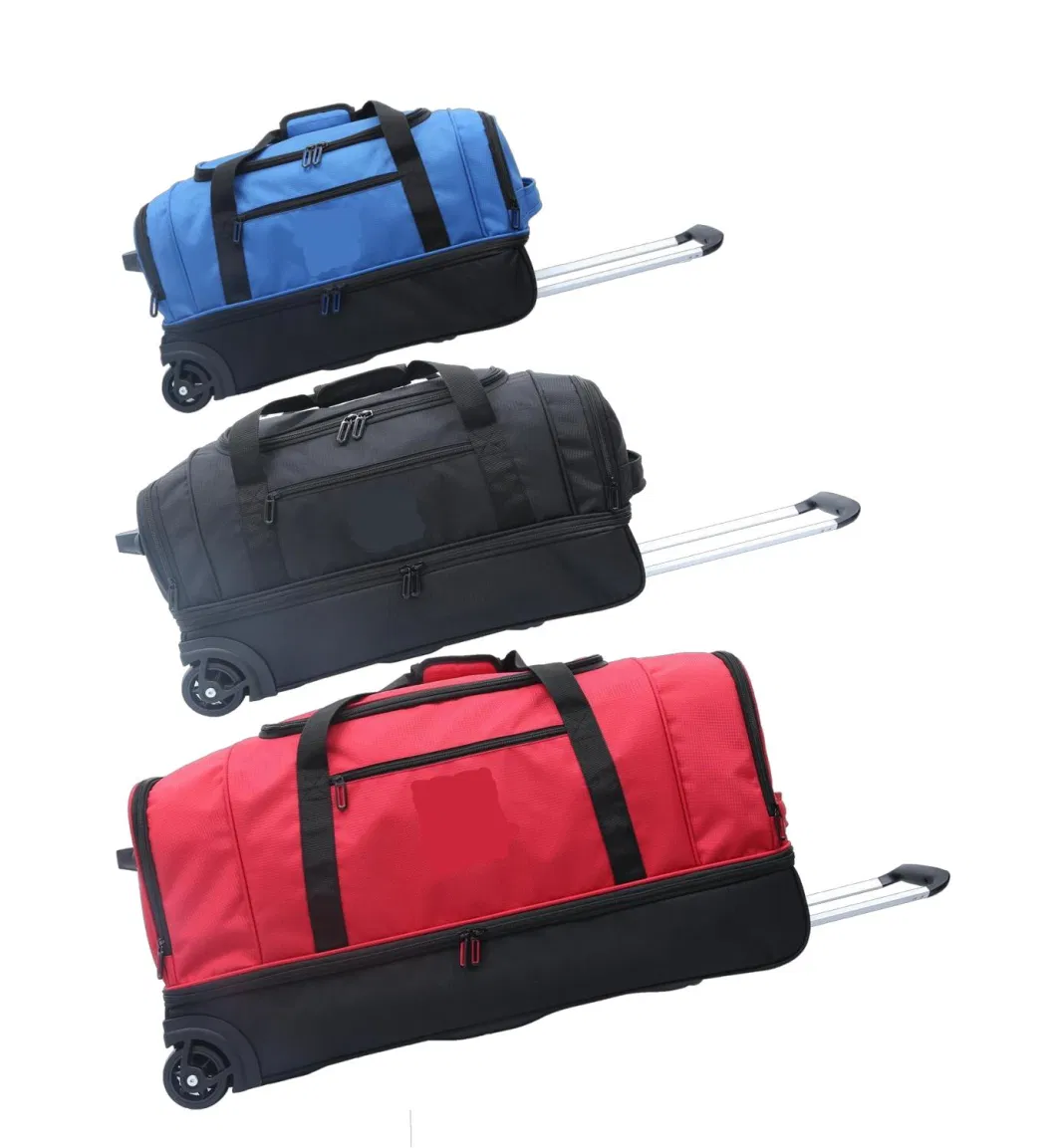 Volume Multi-Pocket Upright Rolling Duffle Trolley Bag for Wholesale