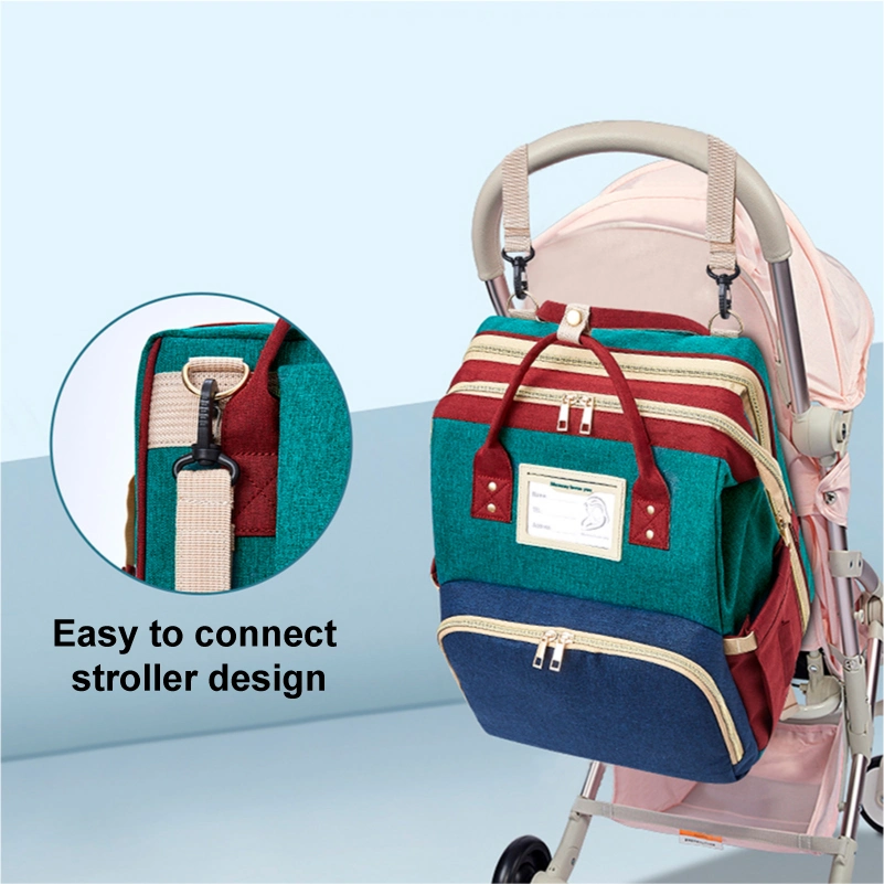 2023 New Style Baby Diaper Bag with Bed Bassinet Mommy Backpack Have Sunshade Curtain