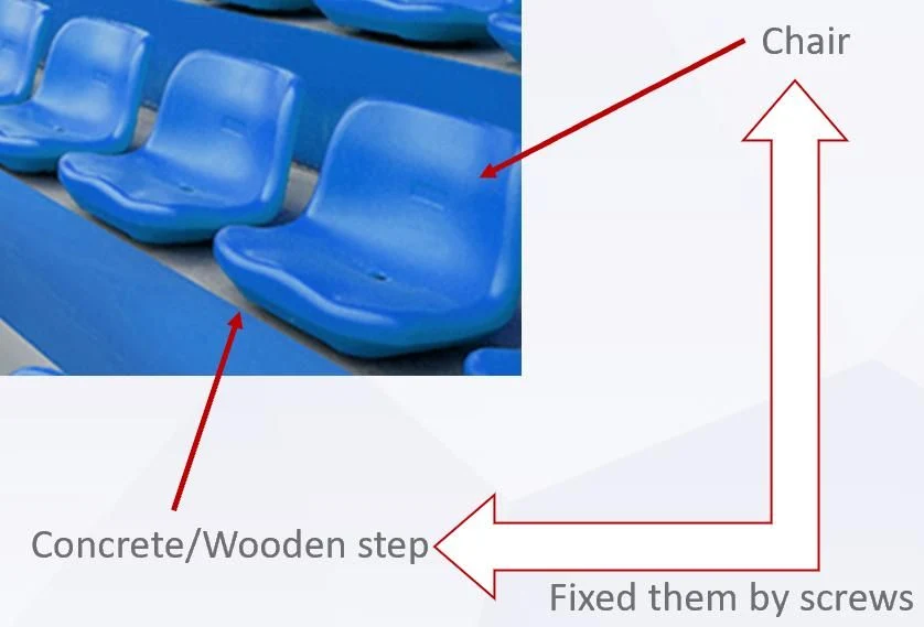 Grandstand Event Sports Demountable Tribune Seating with Low Back for Stadium Bleacher