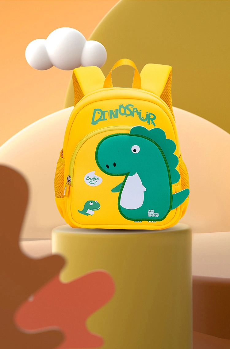 Cute Cartoon Dinosaur Pattern Children Backpack Good Quality Soft Touch Feel Kid School Bag