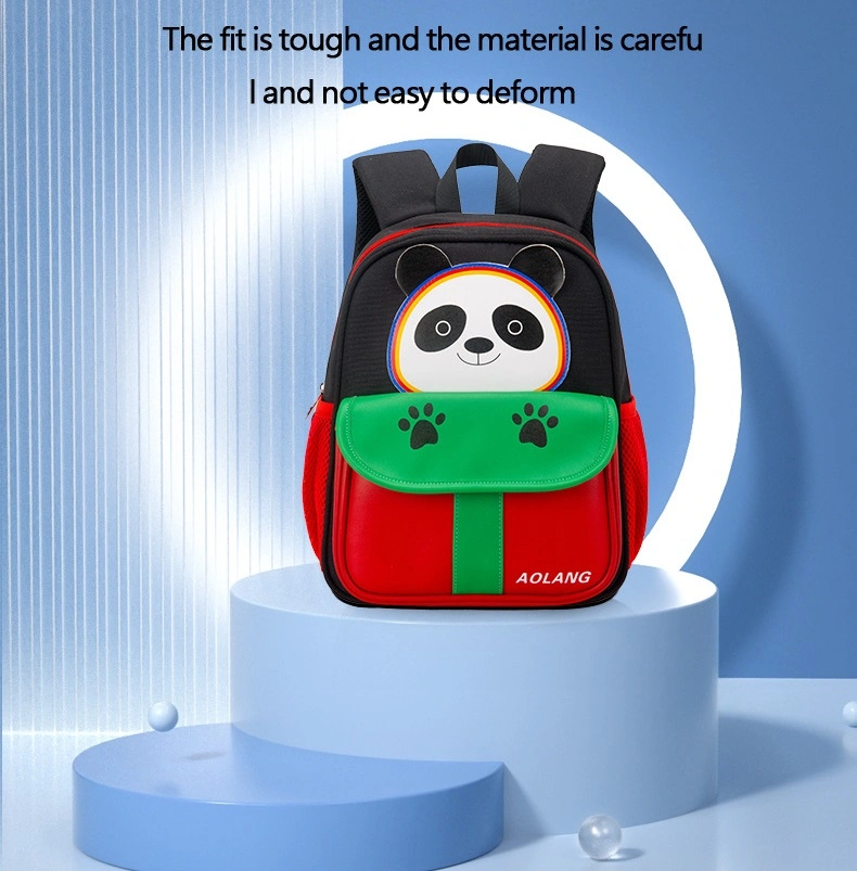 Three Colors 3-8 Years Old Children School Bag Cute Panda Pattern Kids Bag